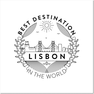 Lisbon Minimal Badge Design Posters and Art